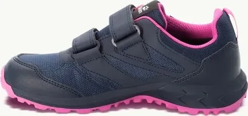 Jack Wolfskin Woodland Texapore Low VC blau/rosa (Junior)