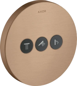 Hansgrohe AXOR ShowerSelect Ventil Unterputz rund für 3 Verbraucher brushed red gold