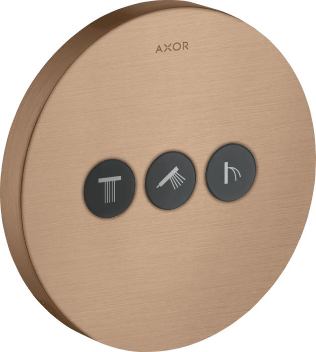 Hansgrohe AXOR ShowerSelect Ventil Unterputz rund für 3 Verbraucher brushed red gold