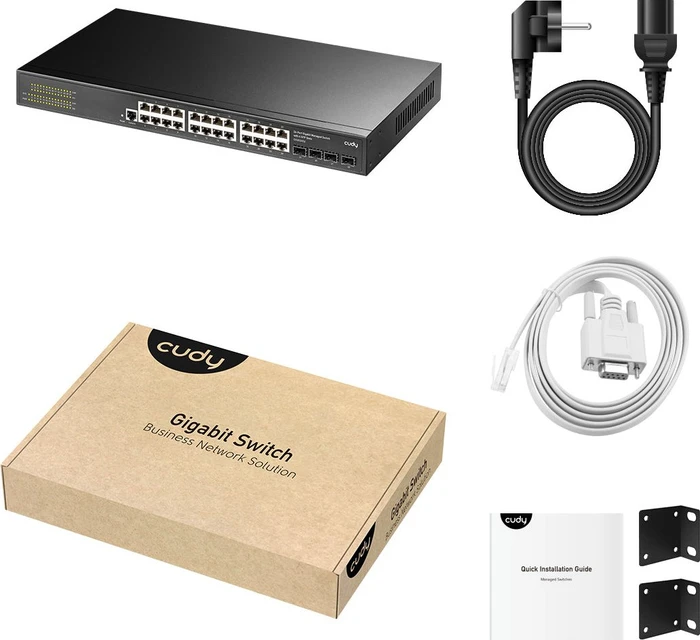 Cudy GS20 Rackmount Gigabit Managed Switch, 24x RJ-45, 4x SFP