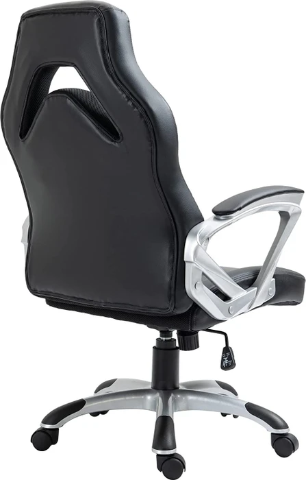 CLP Foxton Kunstleder Gamingstuhl, schwarz/grau