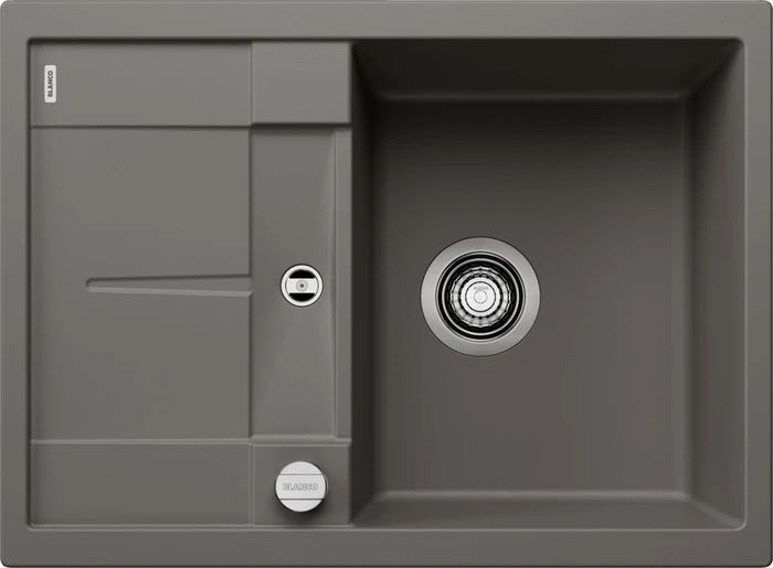 Blanco Metra 45 S Compact Becken reversibel mit Ablauffernbedienung vulkangrau