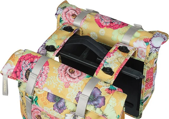 Basil Bloom Field MIK Doppeltasche Gepäcktasche gelb