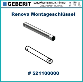 Geberit Renova Montageschlüssel für WC-Sitze, Befestigung von unten