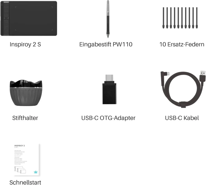 Huion Inspiroy 2 S H641P, Black