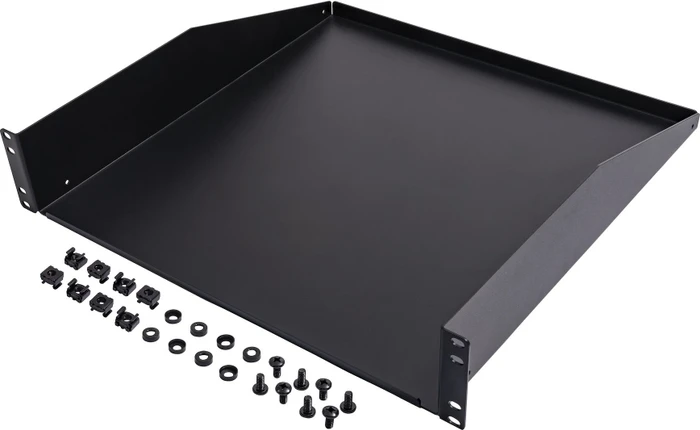 LogiLink 19" Fachboden, RAL 9005, 2HE
