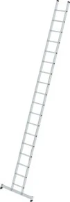 Günzburger Steigtechnik Anlegeleiter mit Nivello-Traverse, 18 Stufen