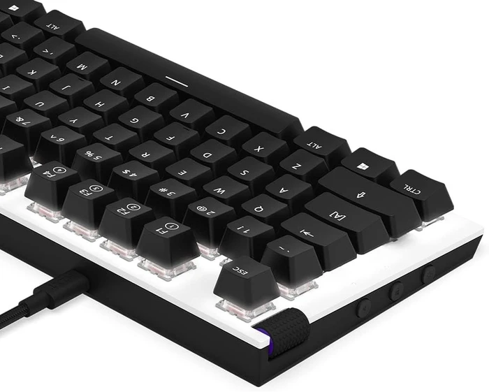 NZXT Function Tenkeyless, matt weiß, LEDs RGB, hot-swap, Gateron RED, USB, FR