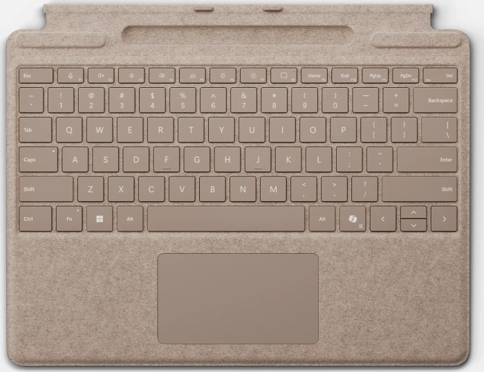 Microsoft Surface Pro Keyboard Slim Pen 2 Bundle mit Copilot-Taste, Graubeige, FR