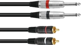 Omnitronic Adapterkabel 2x Klinke/2x RCA 3.0m