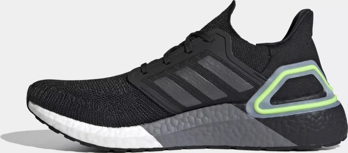 adidas Ultraboost 20 core black/night metallic/signal green (Herren)