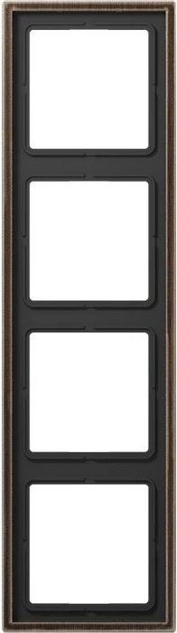 Jung Serie LS 990 Rahmen 4-fach, messing antik