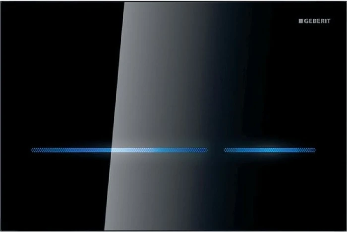 Geberit Sigma80 Betätigungsplatte Glas schwarz