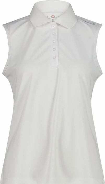 CMP Ärmelloses Poloshirt ärmellos bianco/ghiaccio (Damen)