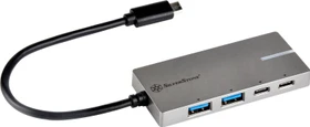 SilverStone EP09 USB-Hub, 2x USB-C 3.0, 2x USB-A 3.0, USB-C 3.0 [Stecker] (SST-EP09C / 40169)