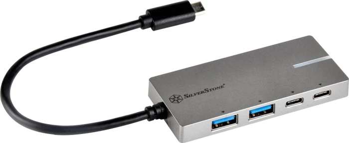 SilverStone EP09 USB-Hub, 2x USB-C 3.0, 2x USB-A 3.0, USB-C 3.0 [Stecker]