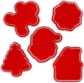 Legami Cookie Time! Ausstechformen-Set mit Stempeln Weihnachten, 5-tlg.