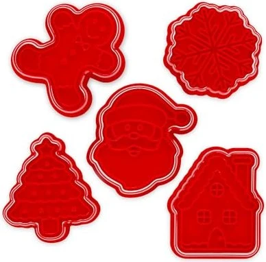 Legami Cookie Time! Ausstechformen-Set mit Stempeln Weihnachten, 5-tlg.