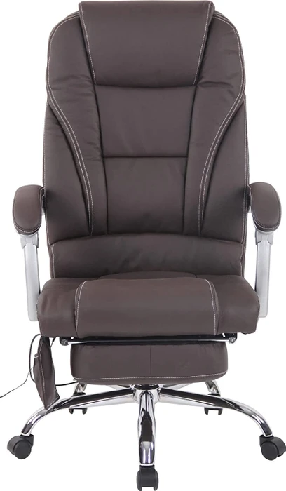 CLP Pacific Leder Bürostuhl mit Massagefunktion, braun