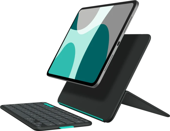 Logitech Flip Folio für iPad Pro 11" (M4/M5) und iPad Air 11" (M2/M3), Graphite, ND
