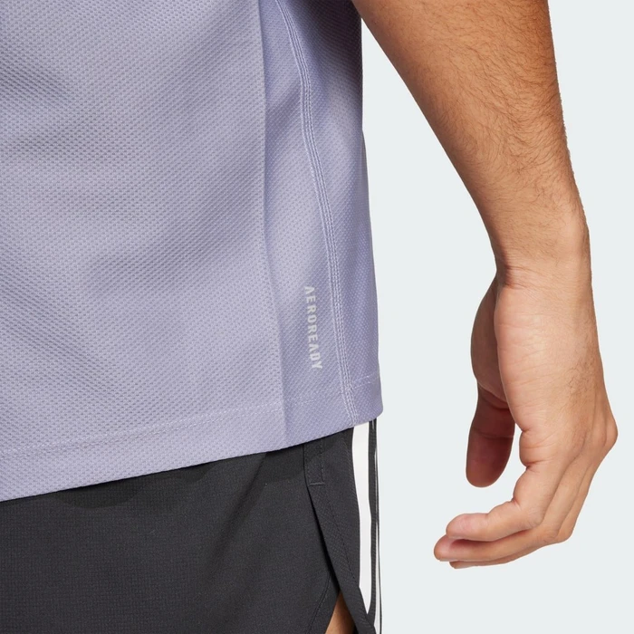 adidas Own The Run Laufshirt kurzarm silver violet (Herren)