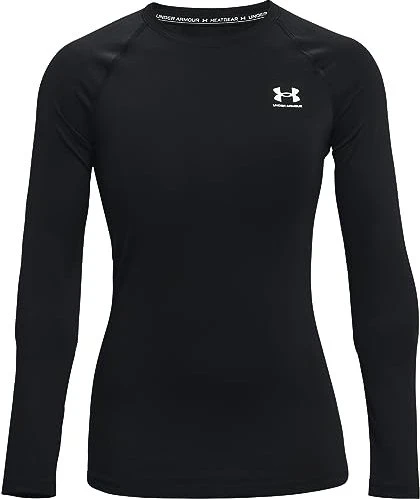 Under Armour HeatGear Armour Kompressionsshirt langarm schwarz/weiß (Damen)