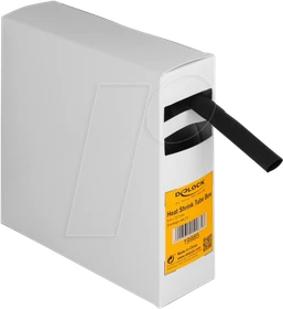 DeLOCK Schrumpfschlauch Box, mit Innenkleber, Schrumpfungsrate 3:1, 12.7mm, 5m, schwarz
