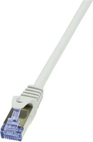LogiLink PrimeLine Patchkabel, Cat6a, S/FTP, RJ-45/RJ-45, 15m, grau