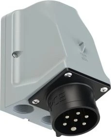 PCE CEE-Wandgerätestecker durchschleifbar 32A 7p 7h IP44/IP54