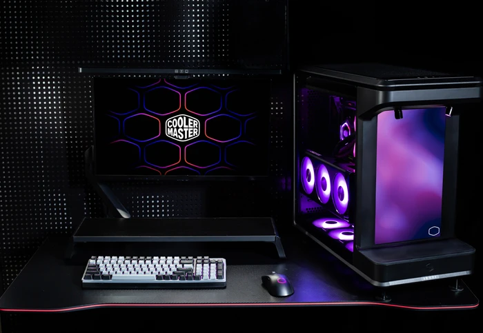 Cooler Master MasterFrame 360 Stage LCD, schwarz, Glasfenster
