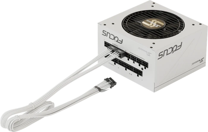Seasonic 12VHPWR Cable, 600W PCIe 5.0 12VHPWR, 2x 8-Pin PCIe Stecker auf 16-Pin PCIe 5.0 12VHPWR Stecker, Adapterkabel, weiß, 75cm