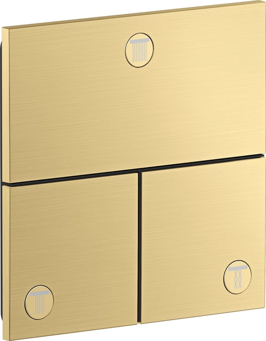 Hansgrohe Axor ShowerSelect ID eckig Kontrollfeld Ventil für 3 Verbraucher brushed gold optic