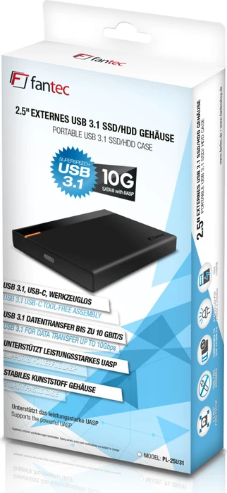 Fantec PL-25U31, USB-C 3.1