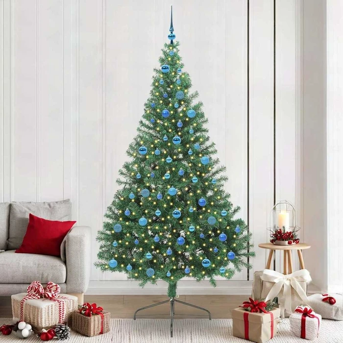 vidaXL Künstlicher Weihnachtsbaum, 240cm, inkl. LED-Beleuchtung (3397044)