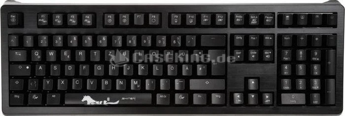 Ducky Shine 4 schwarz, LEDs rot/blau, MX BLUE, USB, DE