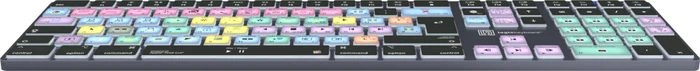 LogicKeyboard Titan Wireless Apple Final Cut Pro X Mac, Titanium Gray, LEDs weiß, USB/Bluetooth, DE