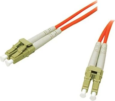 C2G LWL Duplex Kabel, OM1, 2x LC Stecker/2x LC Stecker, 2m, orange