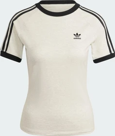 adidas 3-Streifen Slim Raglan T-Shirt kurzarm white melange (Damen)