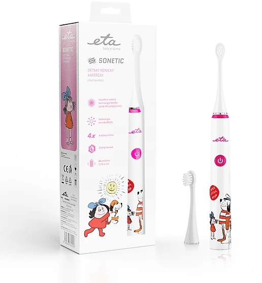 eta Sonetic Kinder-Schallzahnbürste rosa motiv