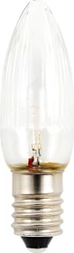 Konstsmide Riffelkerze 14-55V LED Ersatzbirne für Weihnachtsbeleuchtung klar E10 0.3W, 3 Stück