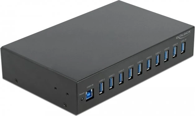 DeLOCK Industrial Rackmount USB-Hub, 10x USB-A 3.0, USB-B 3.0 [Buchse]
