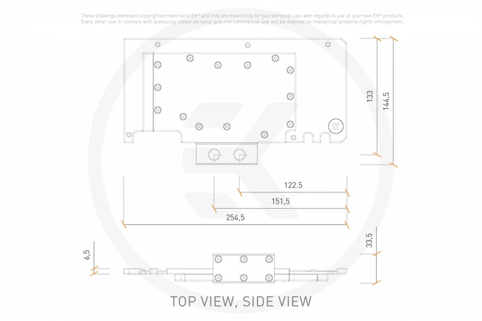 EK Water Blocks Quantum Line EK-Quantum Vector TUF RTX 3080/3090 Active Backplate Acryl