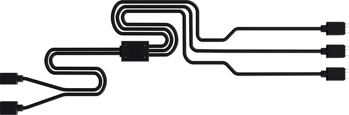 Cooler Master 3-Pin ARGB 1-to-3 Splitter Kabel 50cm, schwarz, 3-fach
