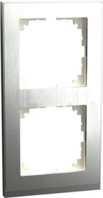 Merten M-Pure Rahmen 2fach, Edelstahl/aluminium