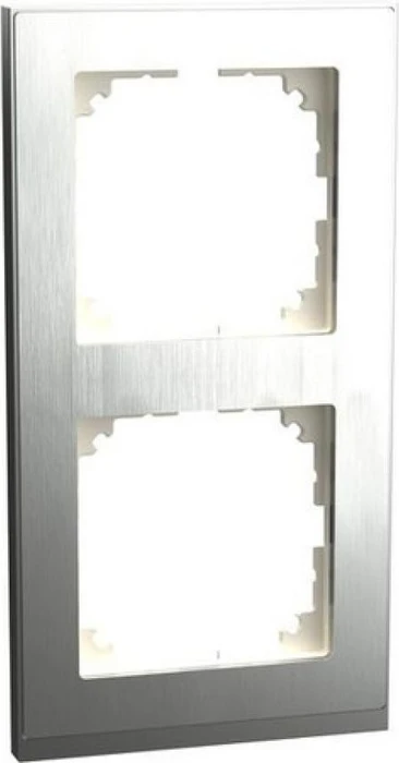 Merten M-Pure Rahmen 2fach, Edelstahl/aluminium