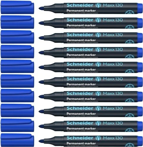 Schneider Maxx 130 Permanentmarker blau, 10er-Pack