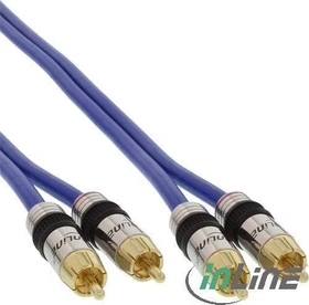 InLine Cinch Kabel 5m blau (89705P)
