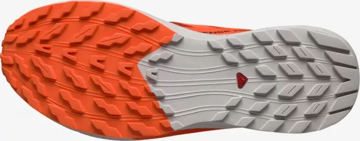 Salomon Sense Ride 5 lunar rock/shocking orange/fiery red (Herren)