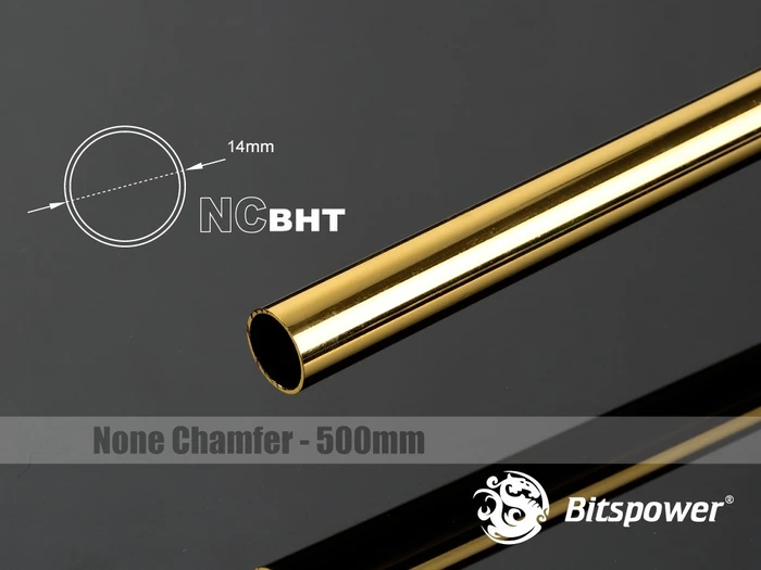Bitspower Messing Hardtube 14mm, gold
