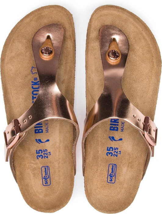 Birkenstock Gizeh Naturleder metallic copper (Damen)
